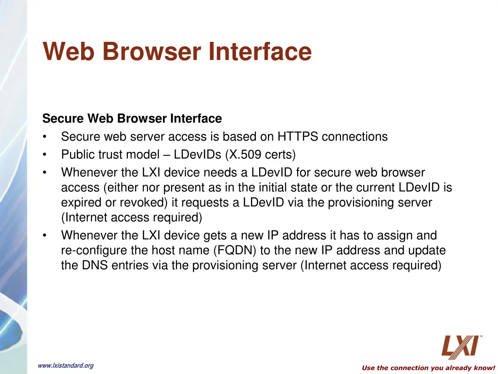 web browser interface