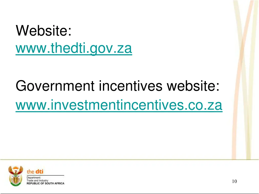 website www thedti gov za