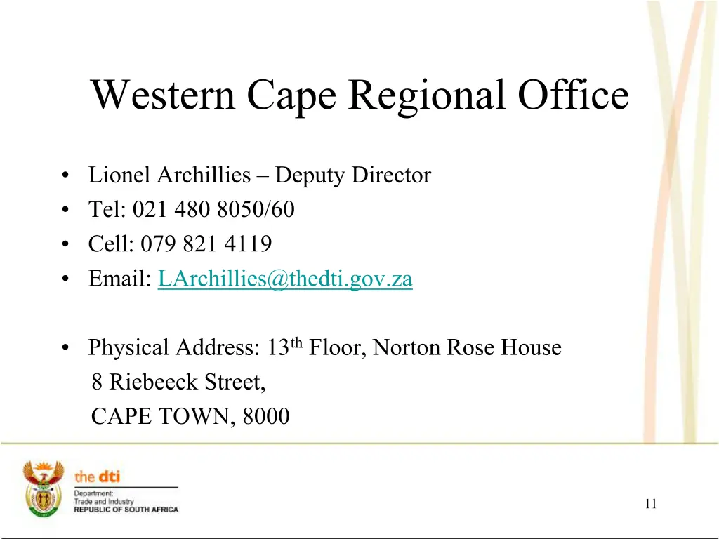 western cape regional office