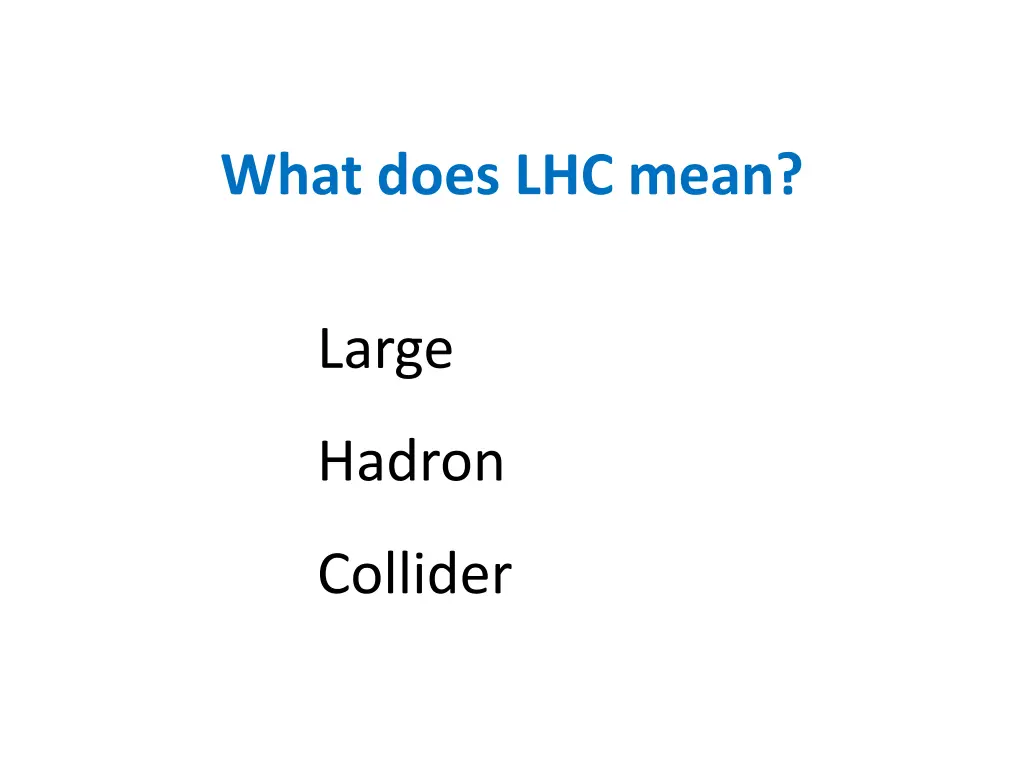 what does lhc mean 1