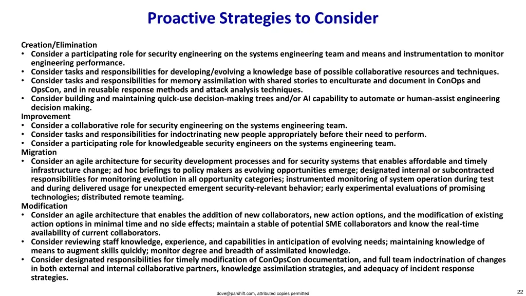 proactive strategies to consider