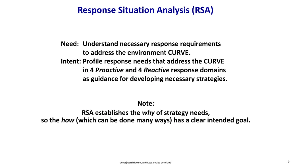 response situation analysis rsa