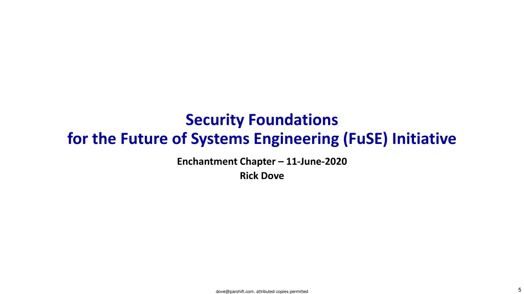 security foundations