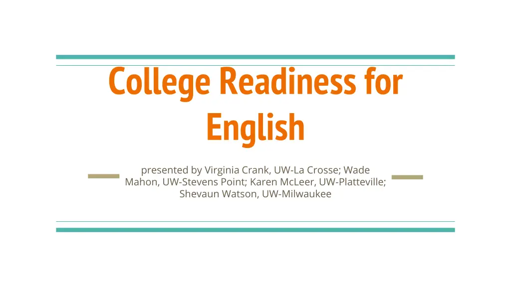 college readiness for english