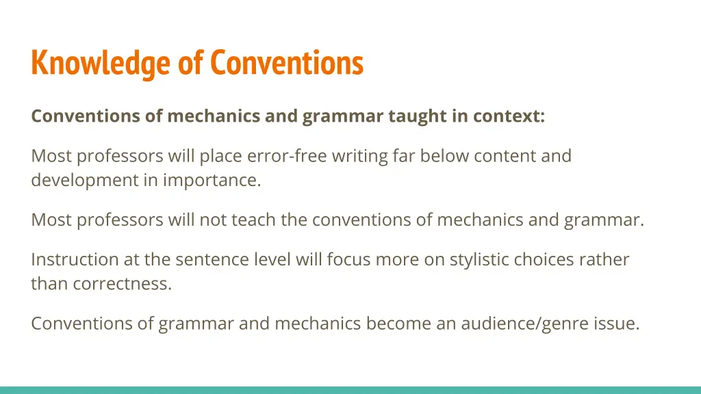 knowledge of conventions 2