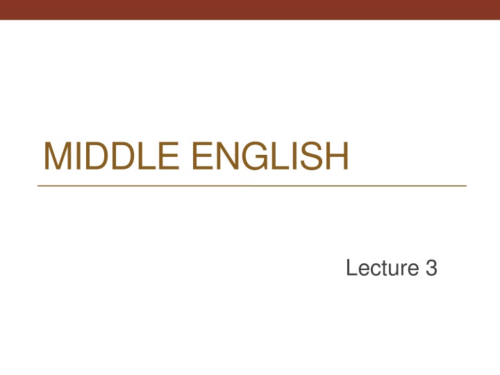 middle english