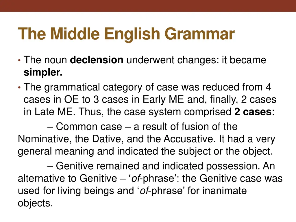 the middle english grammar 1