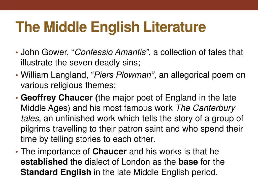 the middle english literature 2