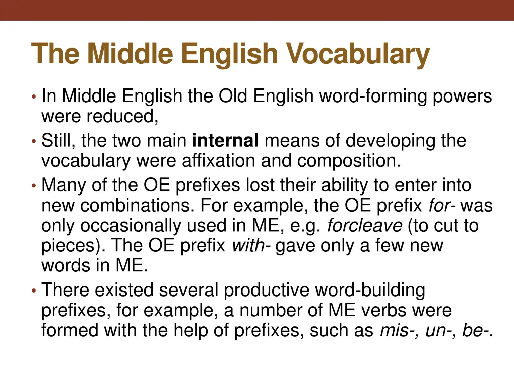 the middle english vocabulary 2