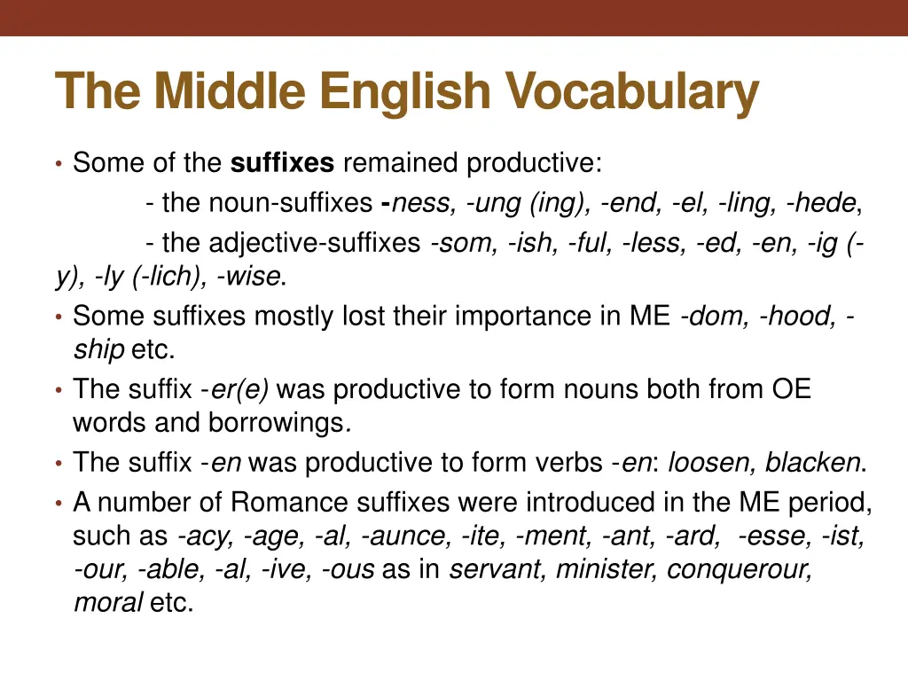 the middle english vocabulary 3