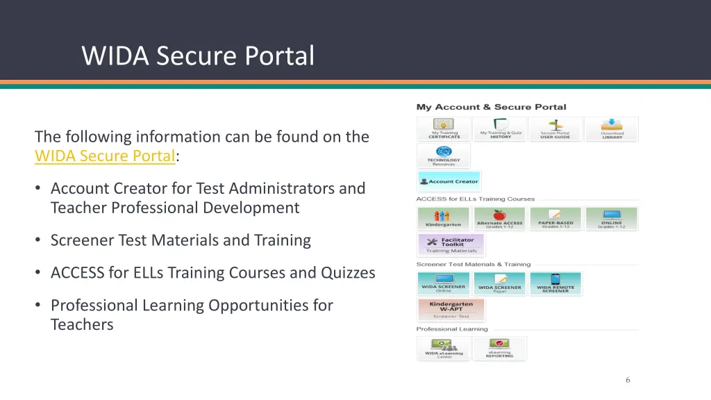 wida secure portal