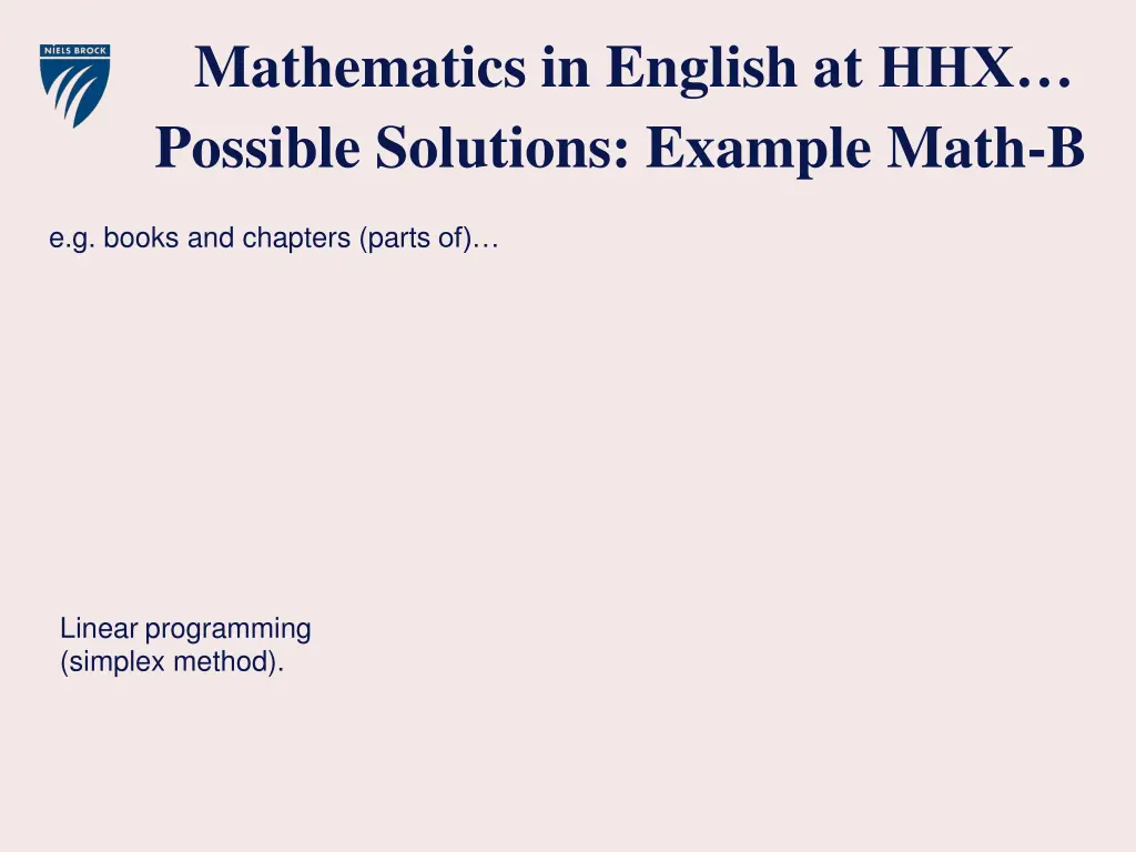 mathematics in english at hhx possible solutions 11