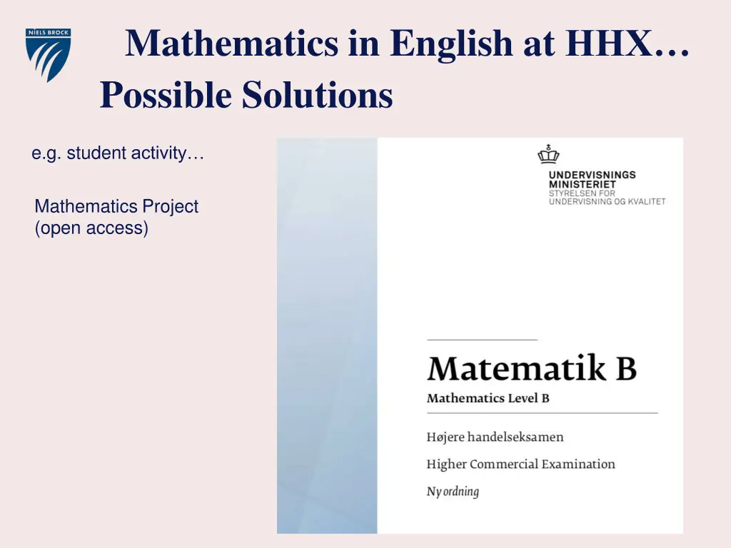 mathematics in english at hhx possible solutions 18