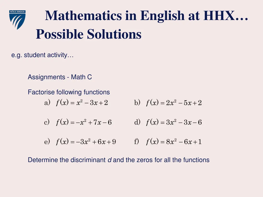 mathematics in english at hhx possible solutions 21