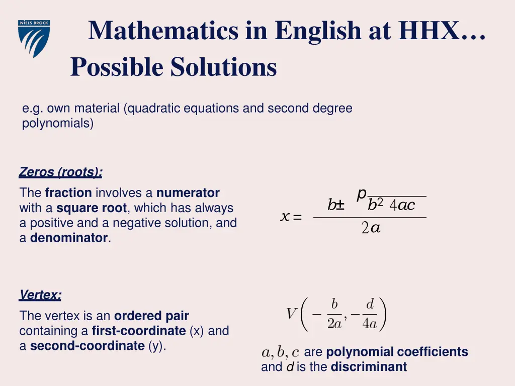 mathematics in english at hhx possible solutions 9