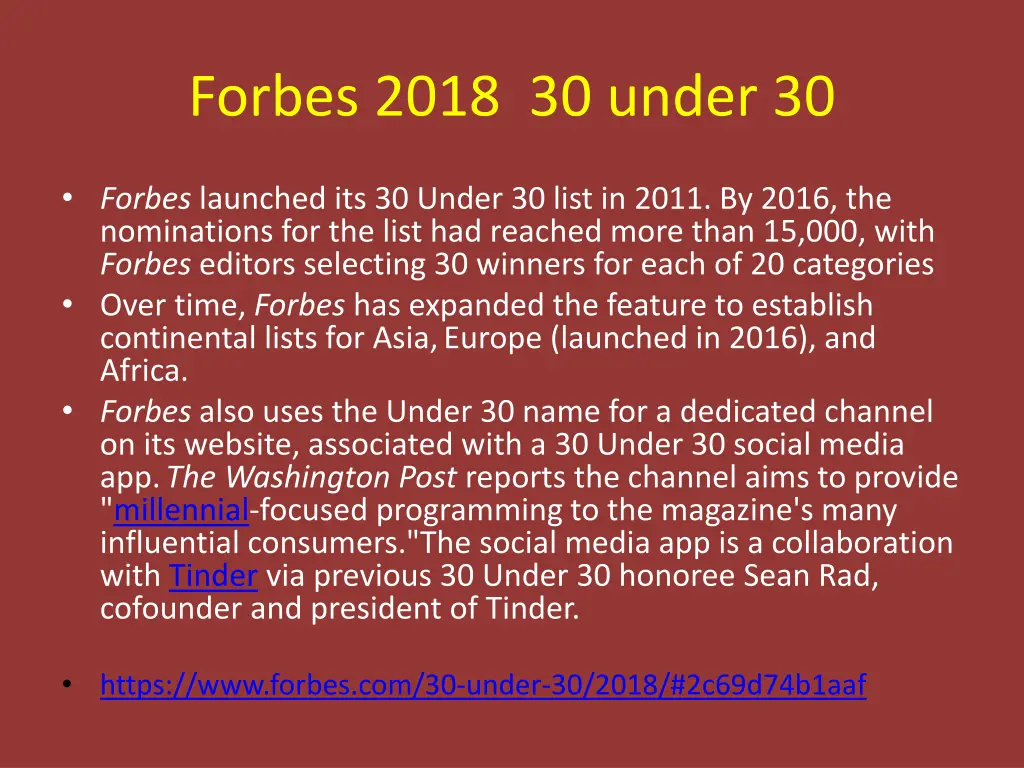 forbes 2018 30 under 30