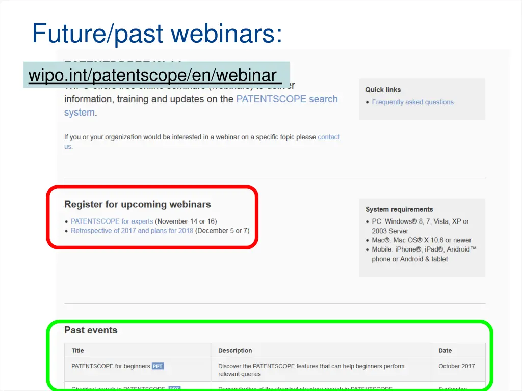 future past webinars