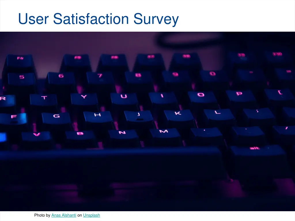 user satisfaction survey