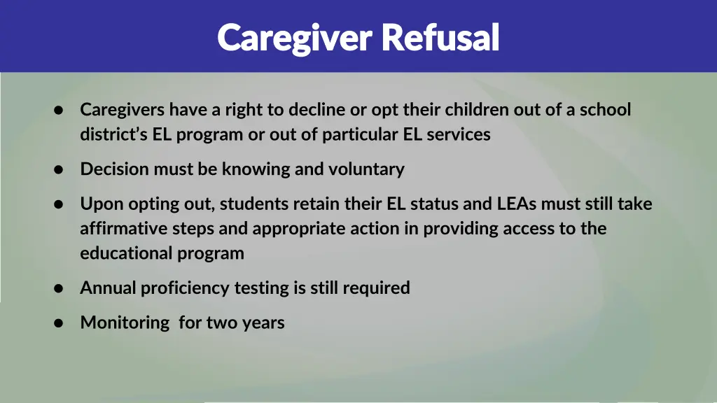 caregiver refusal caregiver refusal