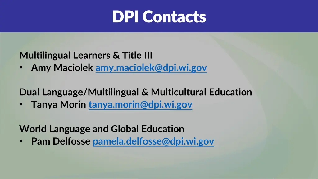 dpi contacts dpi contacts