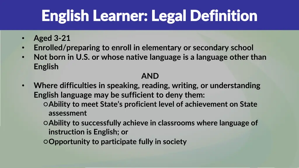 english learner legal definition english learner