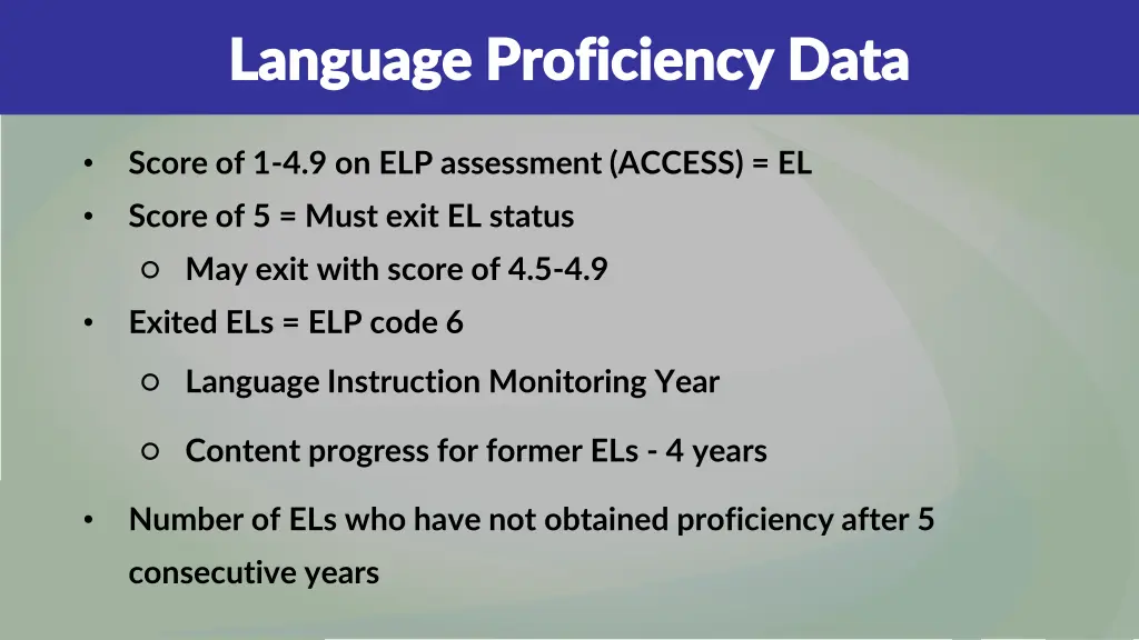 language proficiency data language proficiency