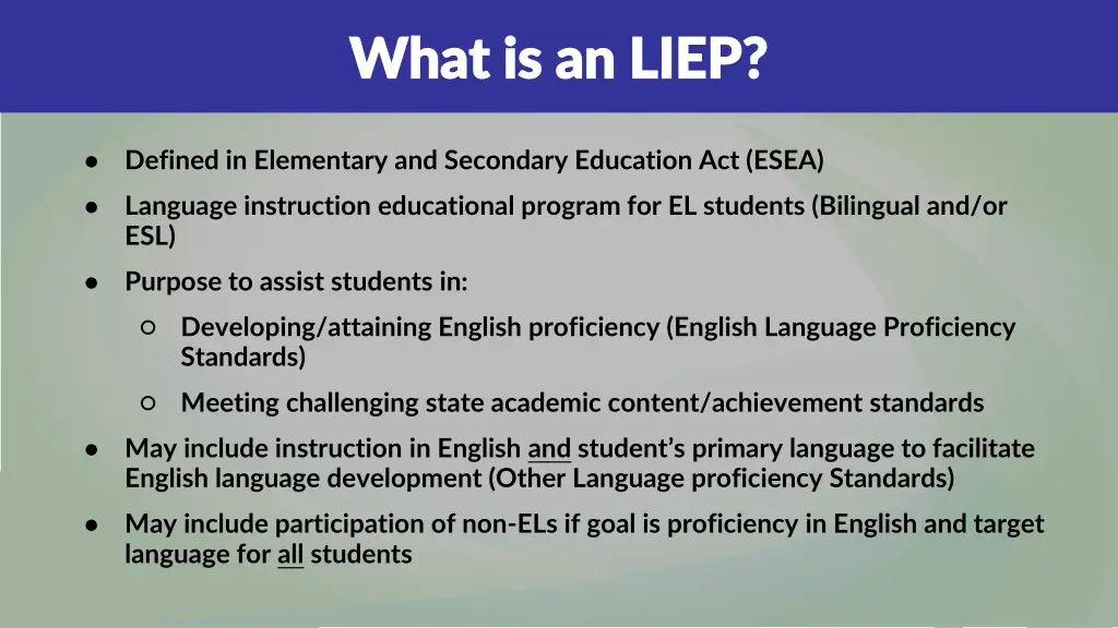 what is an liep what is an liep