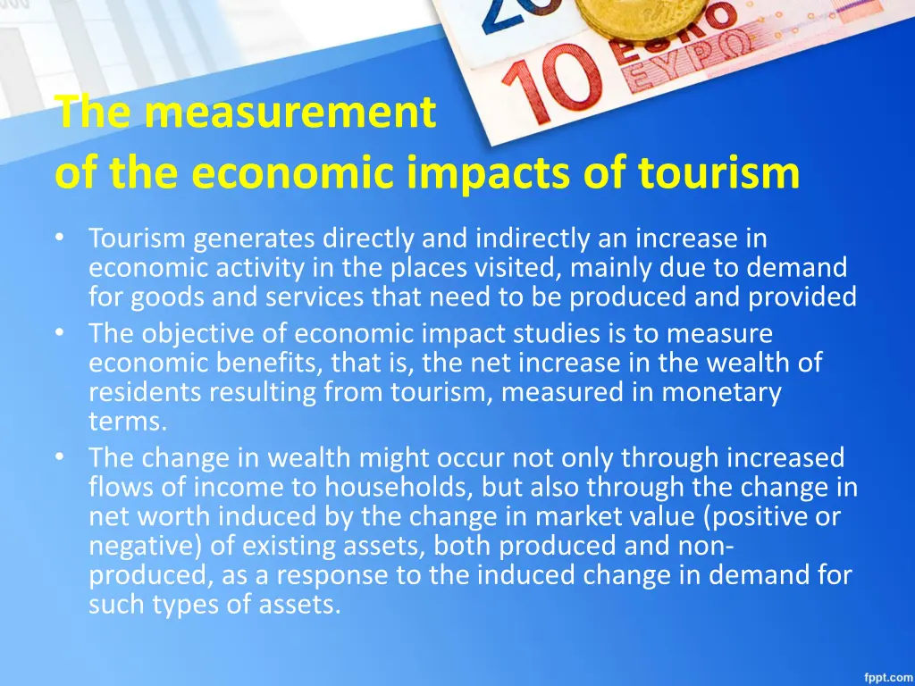 the measurement of the economic impacts of tourism