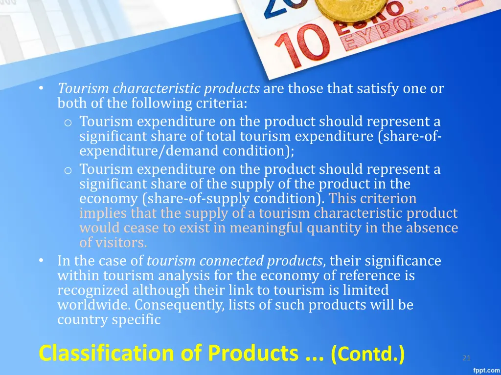 tourism characteristic products are those that