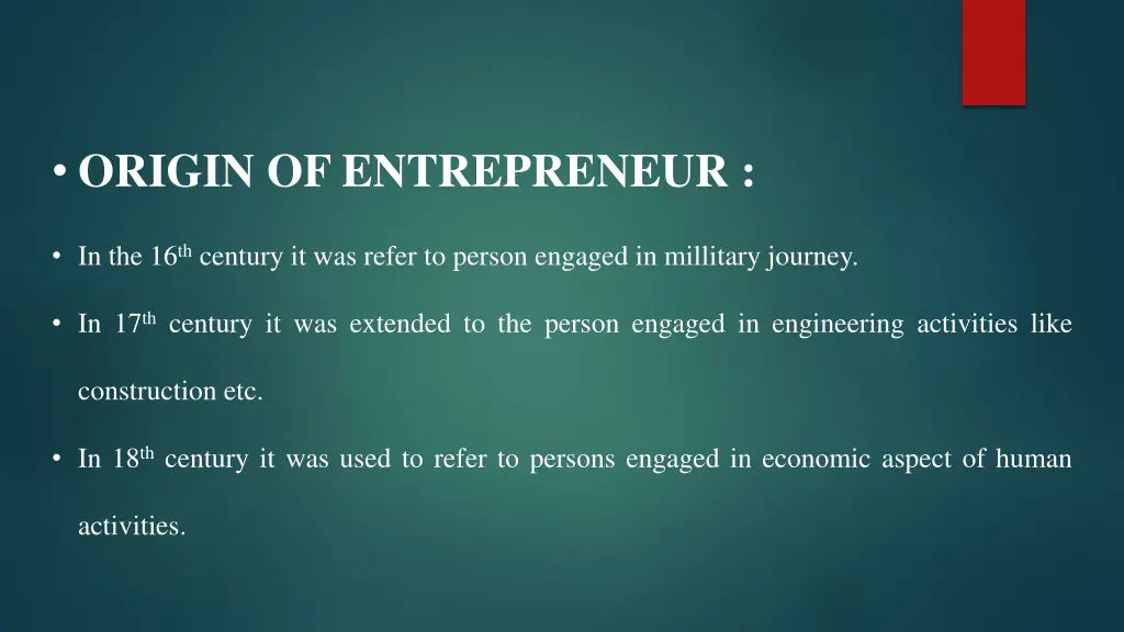 origin of entrepreneur