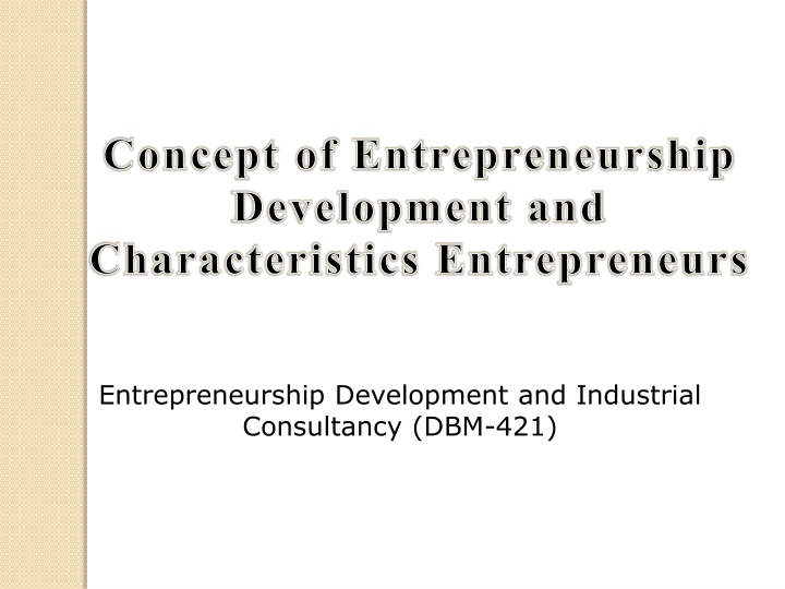 concept of entrepreneurship development