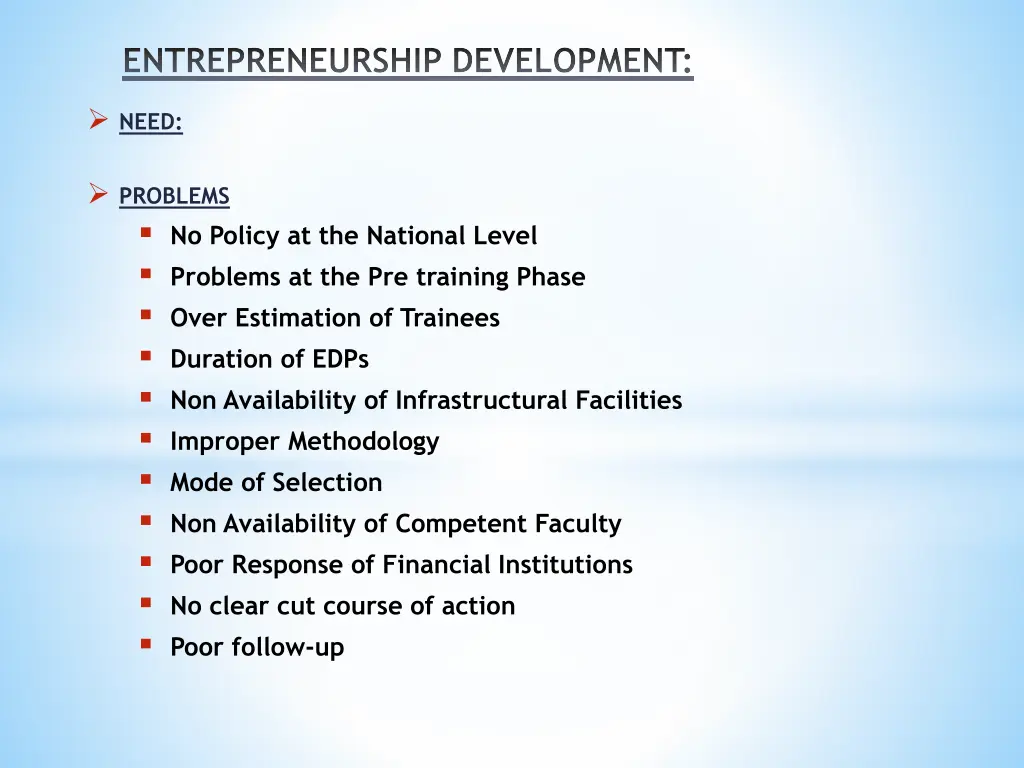 entrepreneurship development