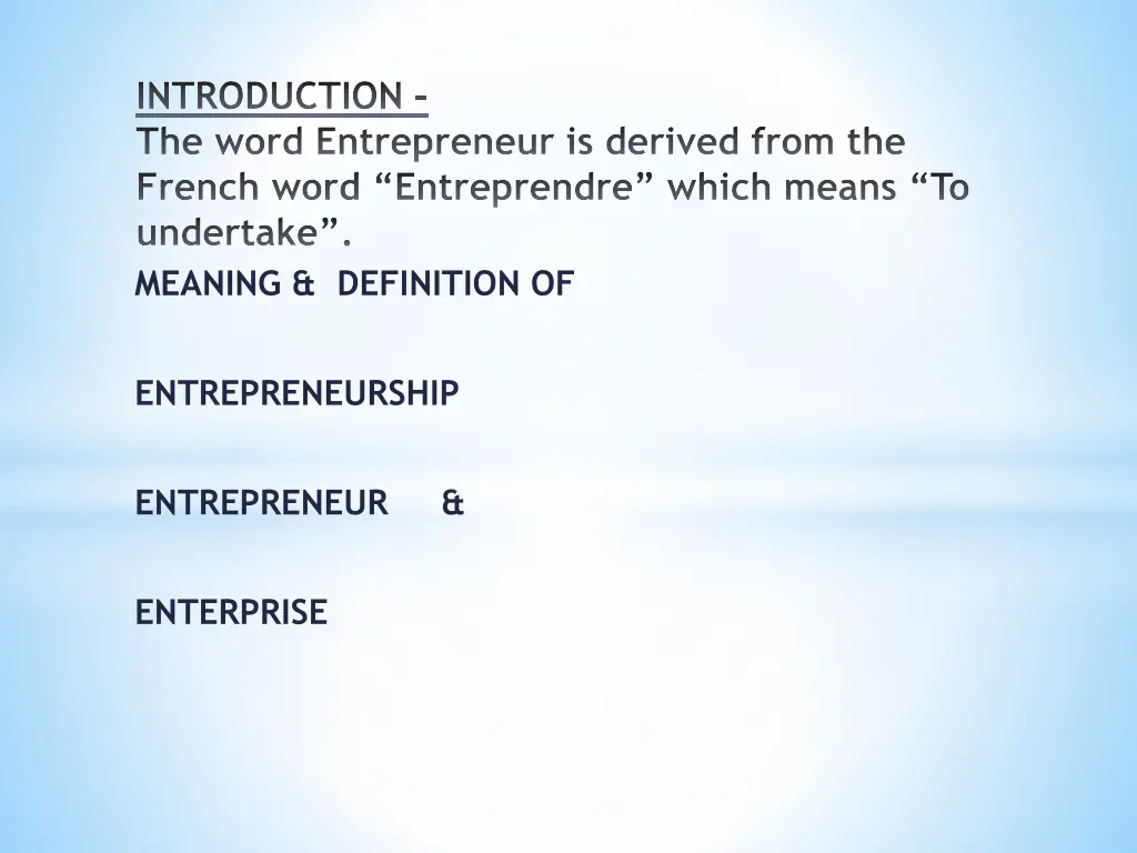 introduction the word entrepreneur is derived