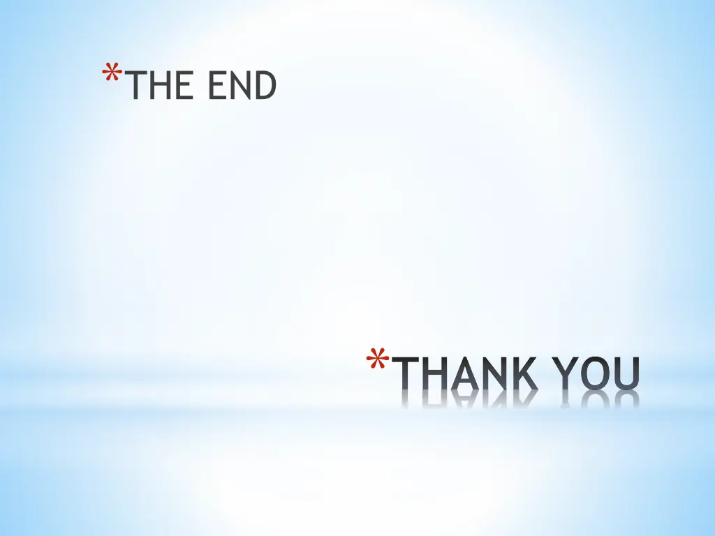 the end