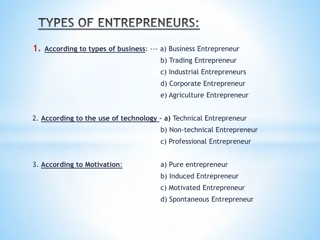 types of entrepreneurs