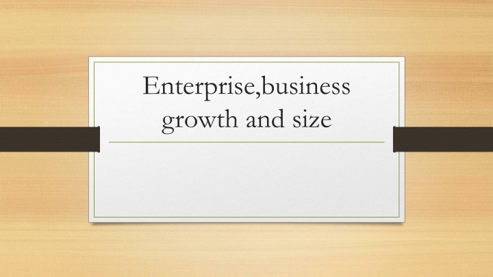 enterprise business growth and size