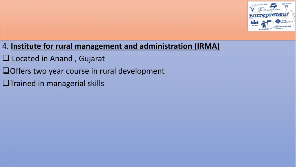 4 institute for rural management