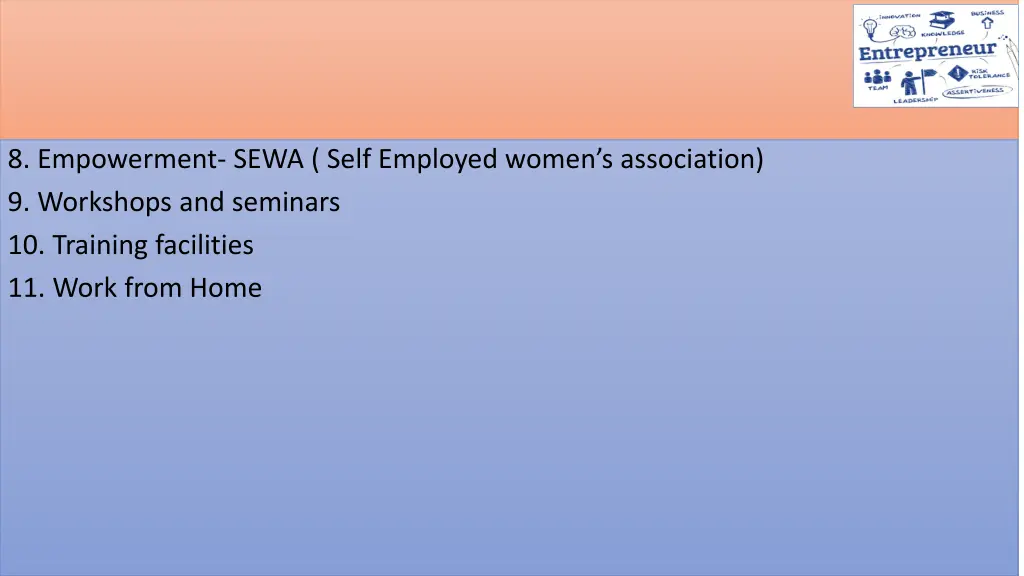 8 empowerment sewa self employed women