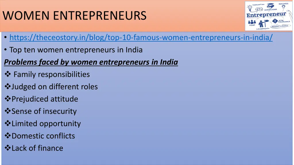 women entrepreneurs