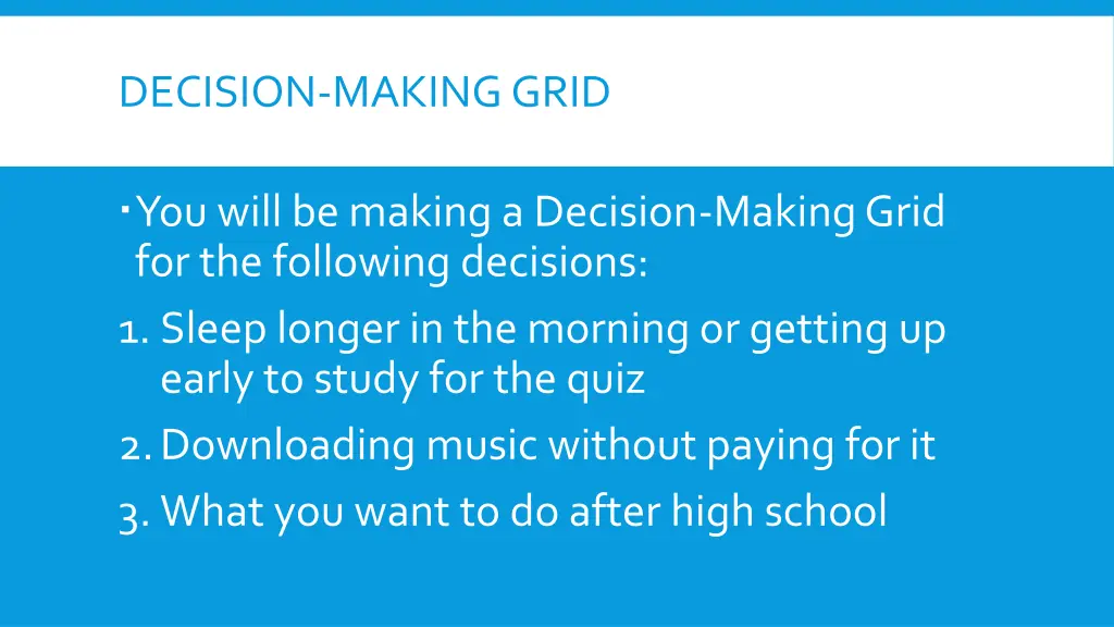 decision making grid 1