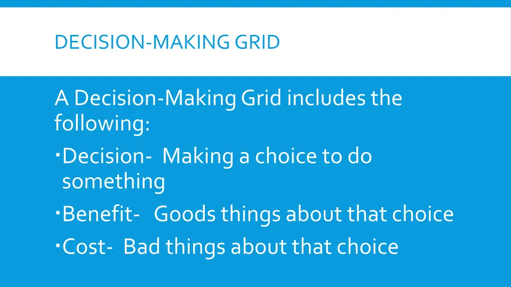 decision making grid