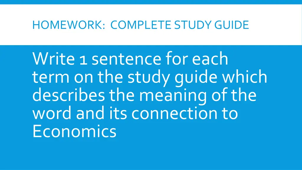 homework complete study guide 1