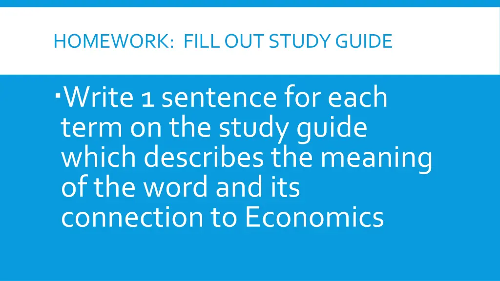 homework fill out study guide