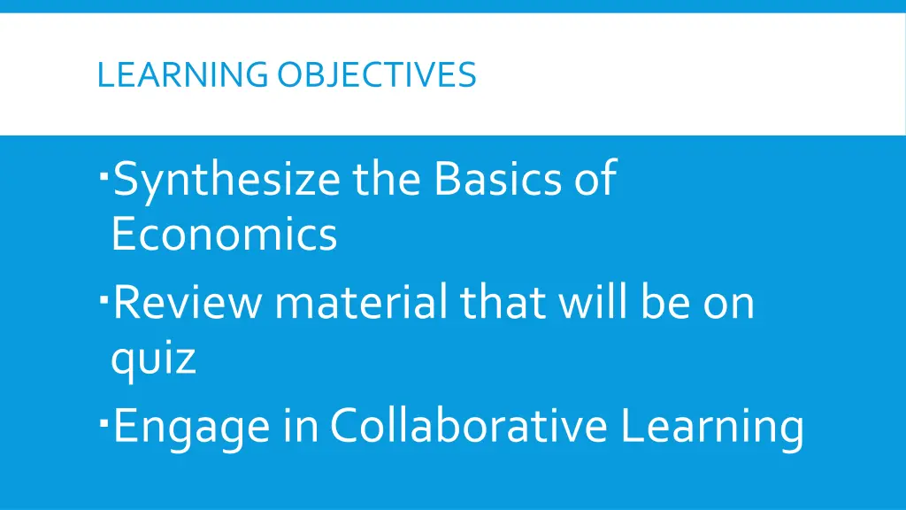 learning objectives 3