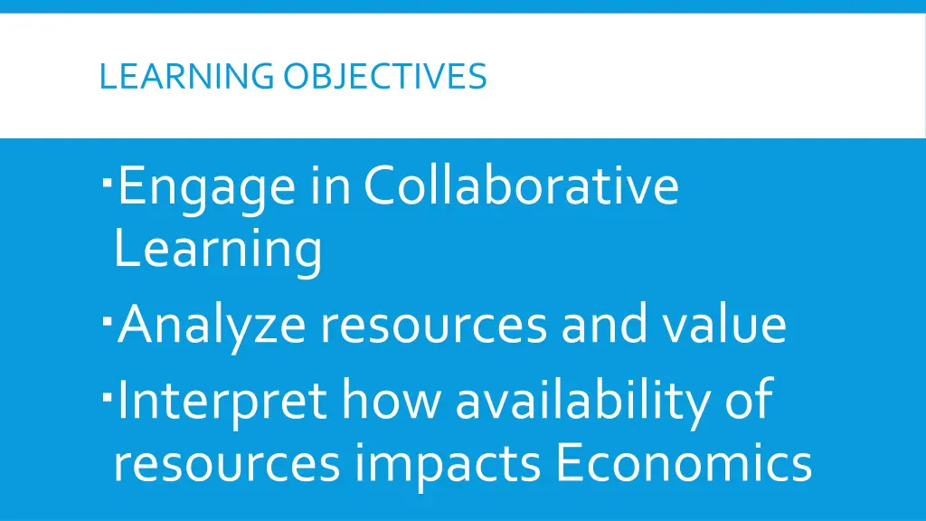 learning objectives