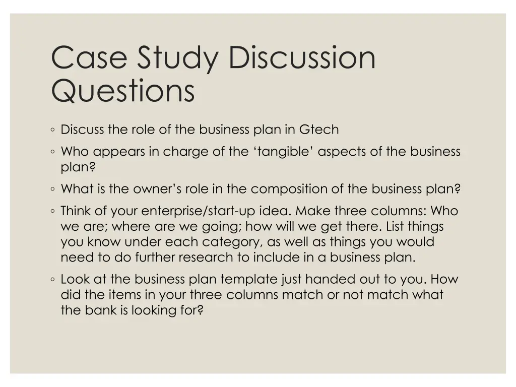 case study discussion questions