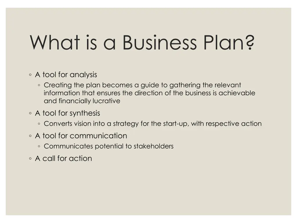 what is a business plan