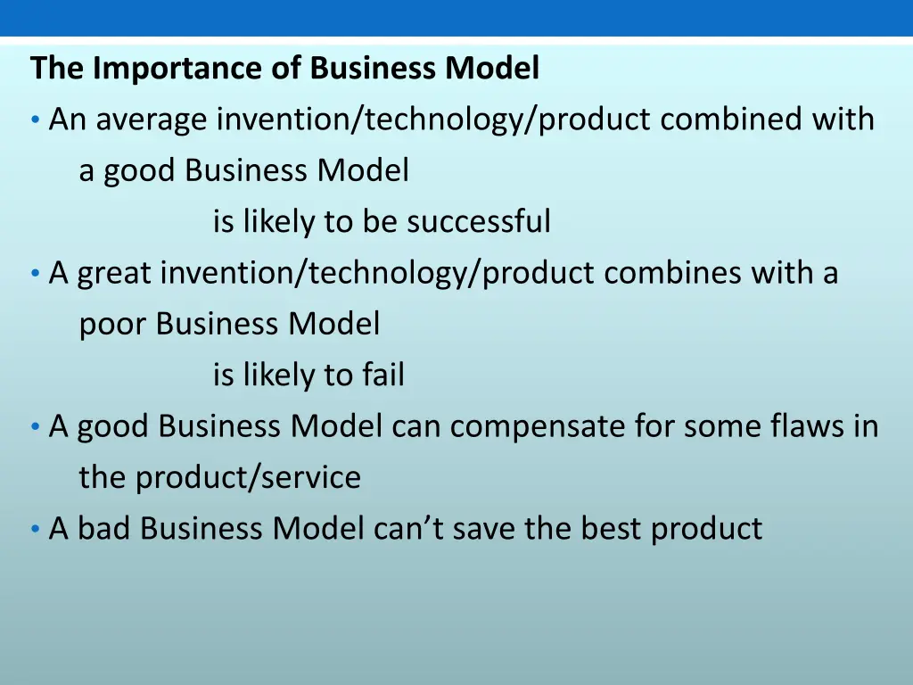 the importance of business model an average