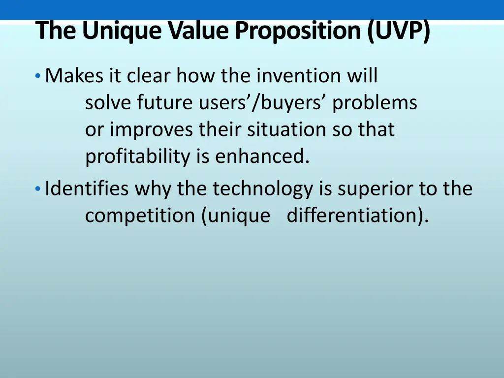 the unique value proposition uvp 1