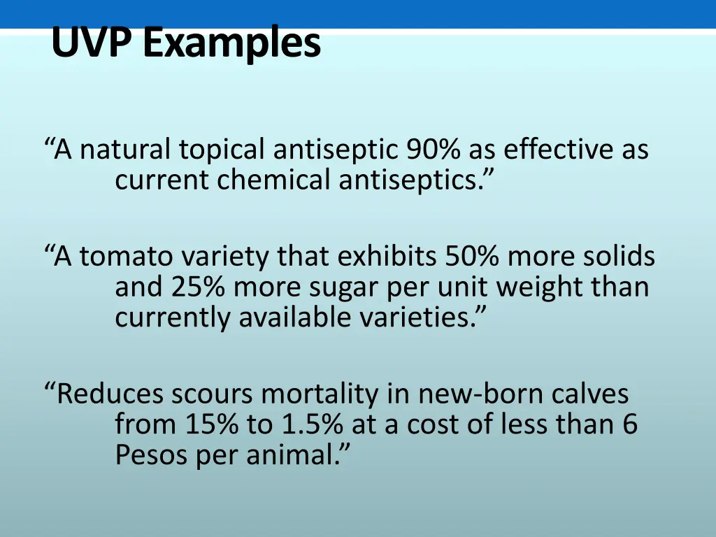 uvp examples 2